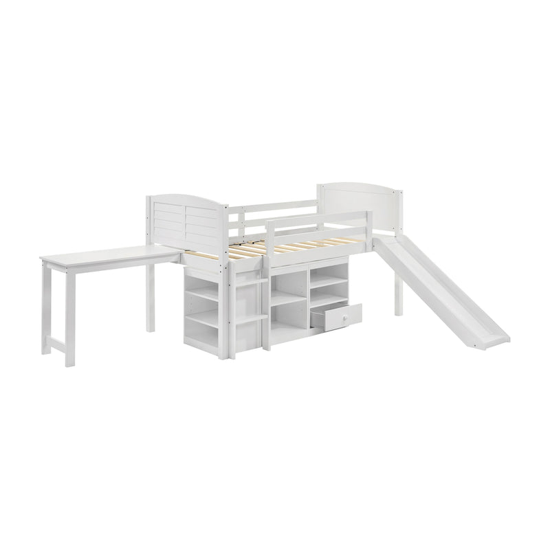 Coaster Furniture Millie 400330T Twin Workstation Loft Bed - White IMAGE 1