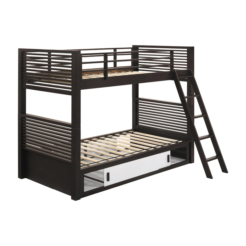 Coaster Furniture Oliver 400736T Twin over Twin Bunk Bed - Java IMAGE 2