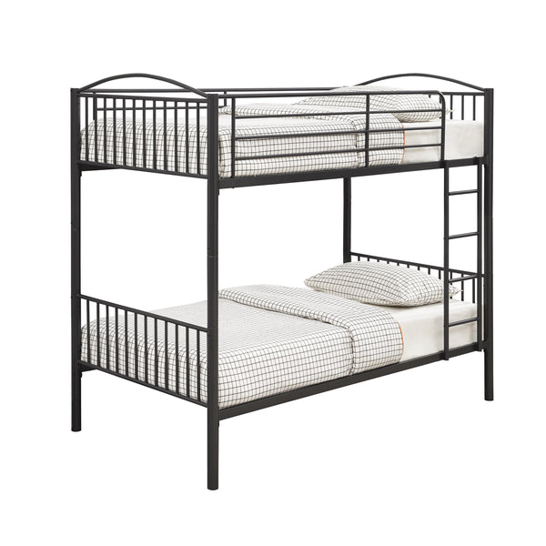 Coaster Furniture Anson 400739T Twin Over Twin Bunk Bed with Ladder - Gunmetal IMAGE 1