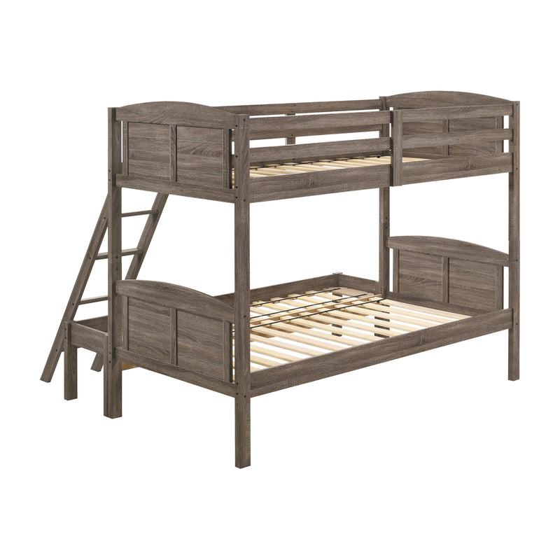 Coaster Furniture Flynn 400809 Twin over Full Bunk Bed - Weathered Brown IMAGE 3