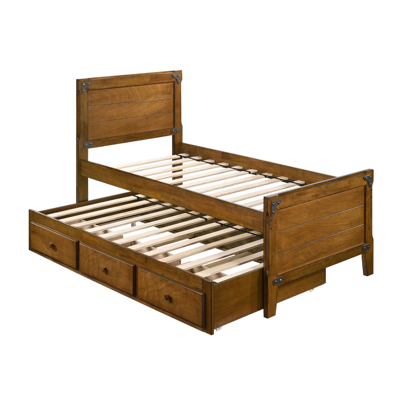 Coaster Furniture Granger 461371T Twin Captain’s Bed with Trundle - Rustic Honey IMAGE 3