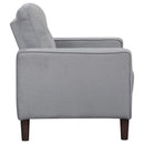 Coaster Furniture Bowen 506783 Upholstered Track Arm Tufted Accent Chair - Grey IMAGE 7