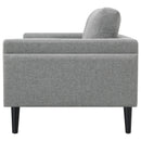  Coaster Furniture Rilynn 509525 Upholstered Track Arm Loveseat - Grey IMAGE 5