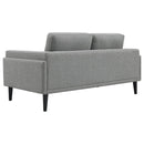  Coaster Furniture Rilynn 509525 Upholstered Track Arm Loveseat - Grey IMAGE 6