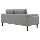  Coaster Furniture Rilynn 509525 Upholstered Track Arm Loveseat - Grey IMAGE 7