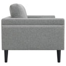  Coaster Furniture Rilynn 509525 Upholstered Track Arm Loveseat - Grey IMAGE 8