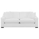  Coaster Furniture Ashlyn 509891 Upholstered Sloped Arm Sofa - White IMAGE 8