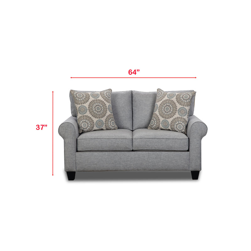 Behold Home Vivian Stationary Fabric Loveseat 3240-02 1776-26 IMAGE 2