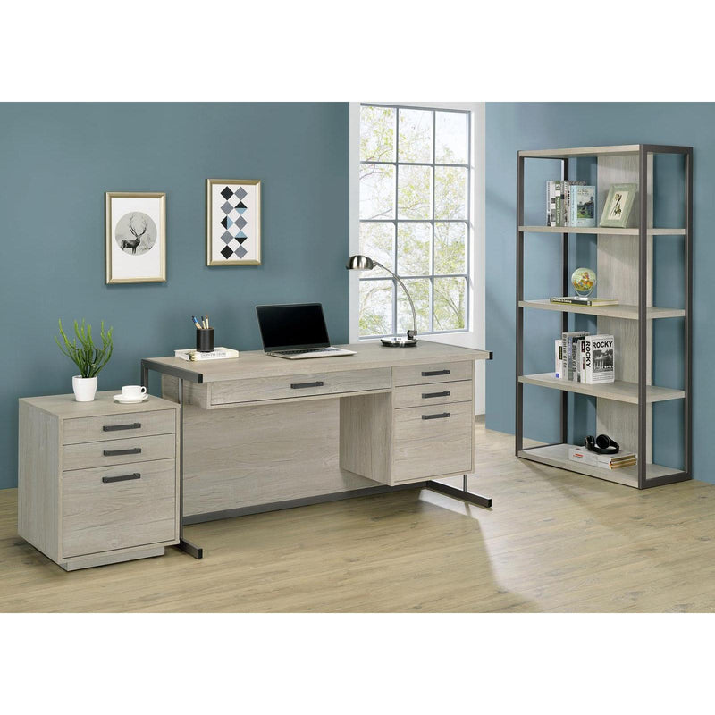 Coaster Furniture Loomis 805882 3-drawer Square File Cabinet - Whitewashed Grey IMAGE 12