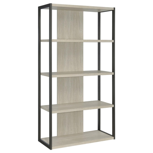 Coaster Furniture Loomis 805883 4-shelf Bookcase - Whitewashed Grey IMAGE 1