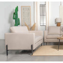  Coaster Furniture Tilly 509902 Upholstered Track Arm Loveseat - Oatmeal IMAGE 9