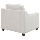  Coaster Furniture Christine 552063 Upholstered Sloped Arm Accent Chair - Beige IMAGE 6