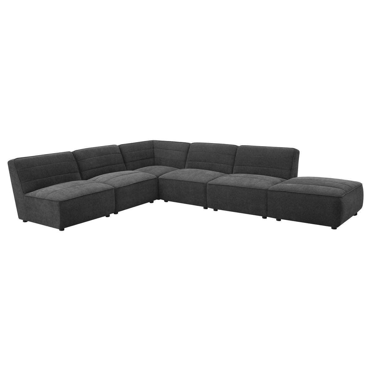 Coaster Furniture Sunny 552083 Square Upholstered Ottoman - Dark Charc