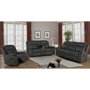  Coaster Furniture Lawrence 603506 Upholstered Padded Arm Glider Recliner - Charcoal IMAGE 3