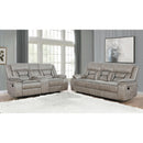 Coaster Furniture Greer 651351 Upholstered Motion Reclining Sofa - Taupe IMAGE 4