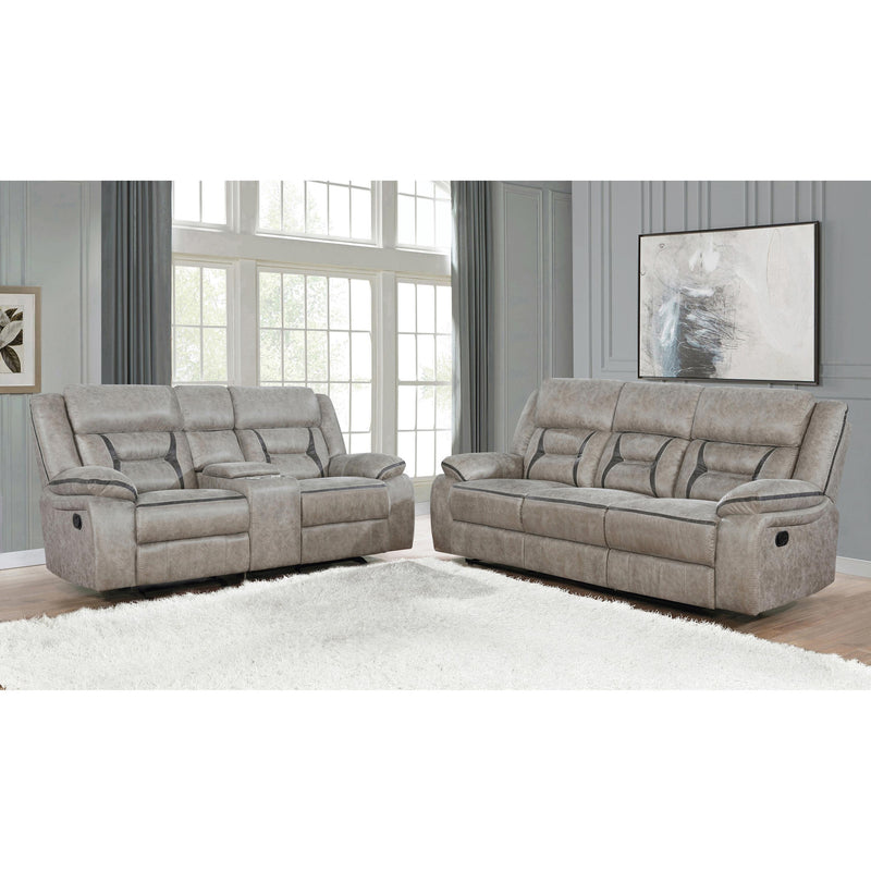 Coaster Furniture Greer Reclining Leatherette Loveseat with Console 651352 IMAGE 4