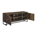  Coaster Furniture Myles 736052 2-door Engineered Wood 60" TV Stand - Rustic Oak IMAGE 3