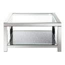  Coaster Furniture Valentina 736218 1-shelf Square Glass Top Coffee Table - Silver IMAGE 2