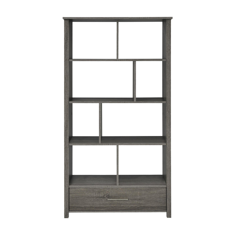 Coaster Furniture Dylan 801577 Rectangular 8-Shelf Bookcase - Weathered Grey IMAGE 4