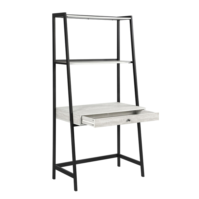 Coaster Furniture Pinckard 805801 1-Drawer Ladder Desk - Grey Stone Herringbone/Black IMAGE 3