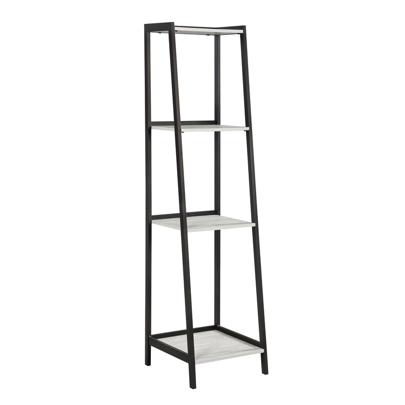 Coaster Furniture Pinckard 805802 4-Shelf Ladder Bookcase - Grey Stone Herringbone/Black IMAGE 1