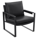  Coaster Furniture Rosalind 903021 Upholstered Track Arm Accent Chair - Black IMAGE 1