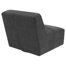 Coaster Furniture Cobie 905713 Upholstered Armless Swivel Chair - Dark Charcoal IMAGE 7
