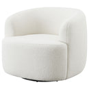  Coaster Furniture Hudson 905726 Faux Sheepskin Upholstered Swivel Chair - Natural IMAGE 3