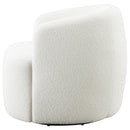  Coaster Furniture Hudson 905726 Faux Sheepskin Upholstered Swivel Chair - Natural IMAGE 4