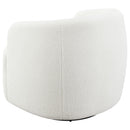  Coaster Furniture Hudson 905726 Faux Sheepskin Upholstered Swivel Chair - Natural IMAGE 5