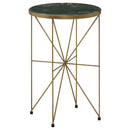  Coaster Furniture Eliska 936061 Round Green Marble Top Accent Side Table - Antique Gold IMAGE 1