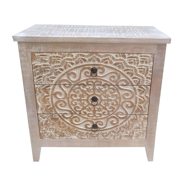 Coaster Furniture Mariska 950390 3-drawer Wooden Accent Cabinet - White Distressed IMAGE 1