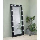 Coaster Furniture Zayan 969557 Full Length Floor Mirror with Lighting - Black High Gloss IMAGE 2