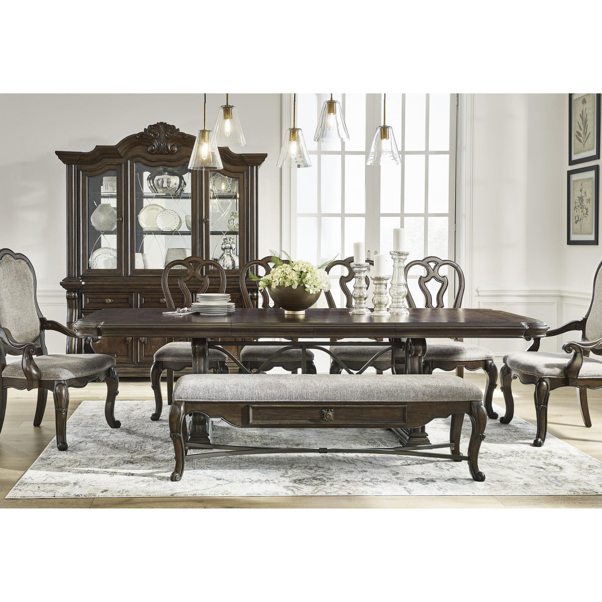mkmk プリンセステーブル Signature Design by Ashley Maylee D947D5 Dining Extension Table