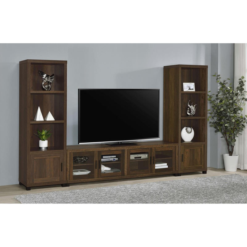 Coaster Furniture Sachin 707736 3-shelf Media Tower With Storage Cabinet - Dark Pine IMAGE 9