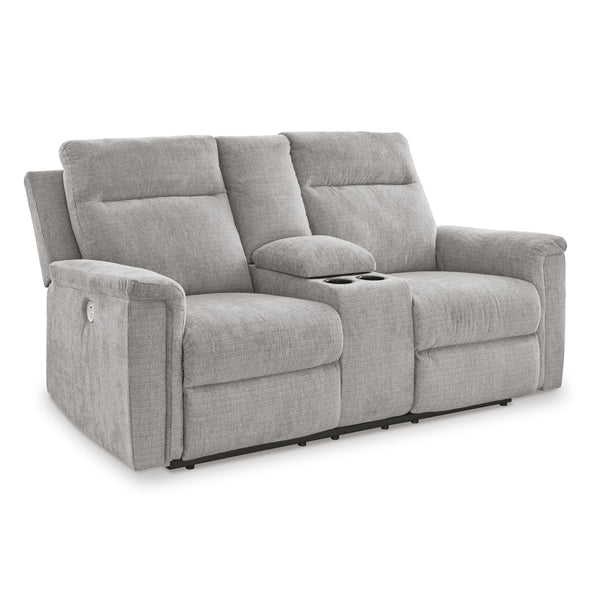 Signature Design by Ashley Barnsana Power Reclining Fabric Loveseat with Console 3320196 IMAGE 1