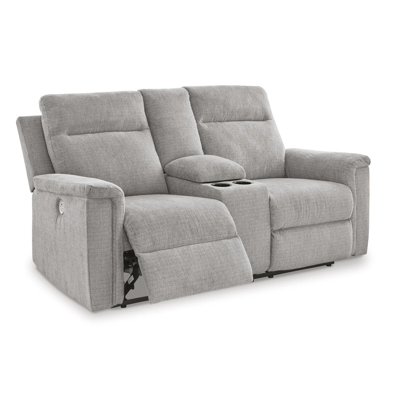 Signature Design by Ashley Barnsana Power Reclining Fabric Loveseat with Console 3320196 IMAGE 2