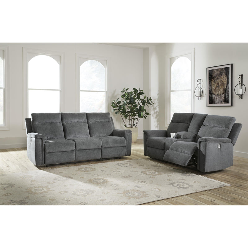 Signature Design by Ashley Barnsana Power Reclining Fabric Loveseat with Console 3320296 IMAGE 12