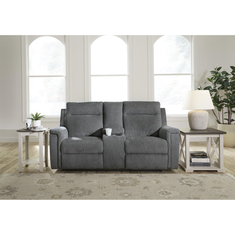 Signature Design by Ashley Barnsana Power Reclining Fabric Loveseat with Console 3320296 IMAGE 6