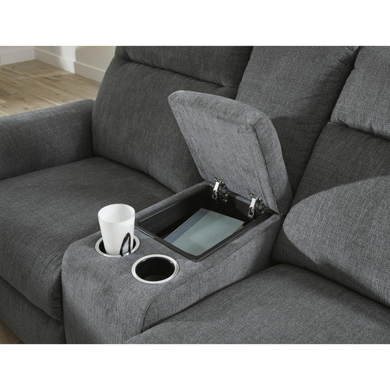 Signature Design by Ashley Barnsana Power Reclining Fabric Loveseat with Console 3320296 IMAGE 7