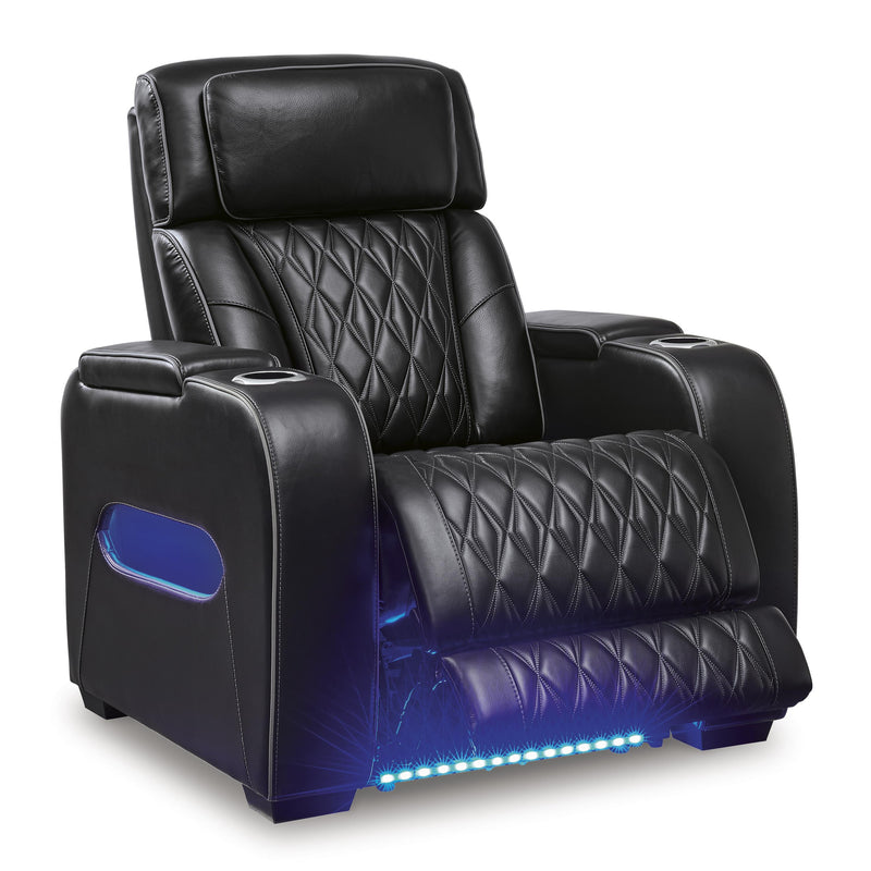 Signature Design by Ashley Boyington Power Leather Match Recliner U2710613 IMAGE 2