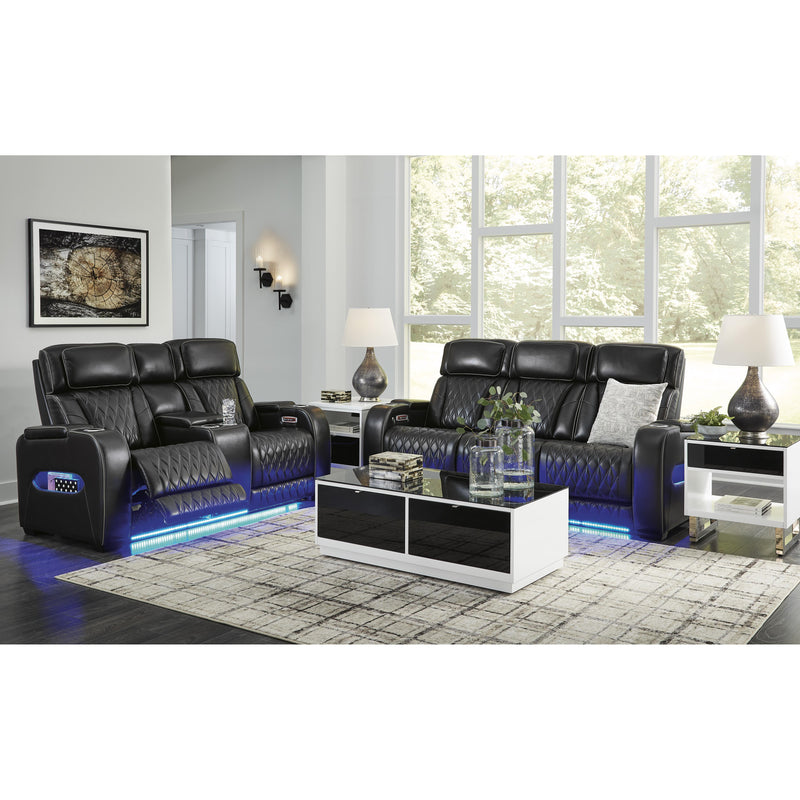 Signature Design by Ashley Boyington Power Reclining Leather Match Loveseat with Console U2710618 IMAGE 20