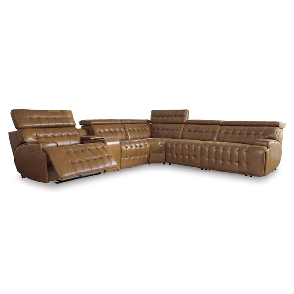 Signature Design by Ashley Temmpton Power Reclining Leather Match 6 pc Sectional U9270831/U9270846/U9270857/U9270858/U9270862/U9270877 IMAGE 1