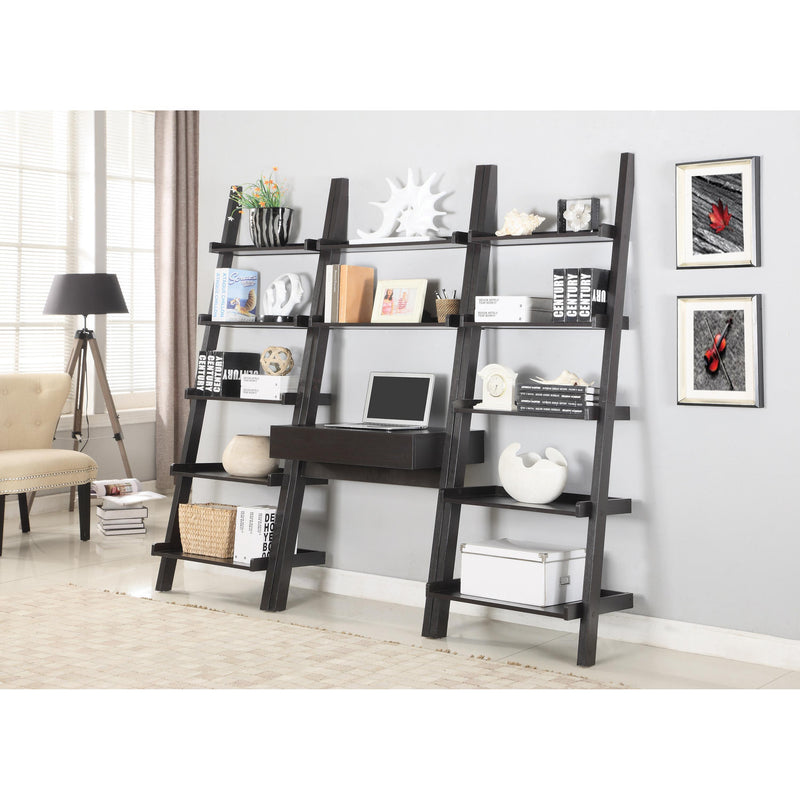 Coaster Furniture Colella 801373-S3 3-Piece 1-Drawer Ladder Desk Set - Cappuccino IMAGE 1