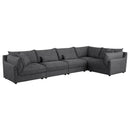  Coaster Furniture Sasha 551681-SETA 5 pc Upholstered Modular Sectional Sofa - Barely Black IMAGE 7