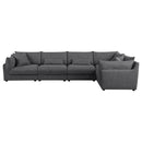  Coaster Furniture Sasha 551681-SETA 5 pc Upholstered Modular Sectional Sofa - Barely Black IMAGE 8