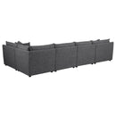  Coaster Furniture Sasha 551681-SETA 5 pc Upholstered Modular Sectional Sofa - Barely Black IMAGE 9