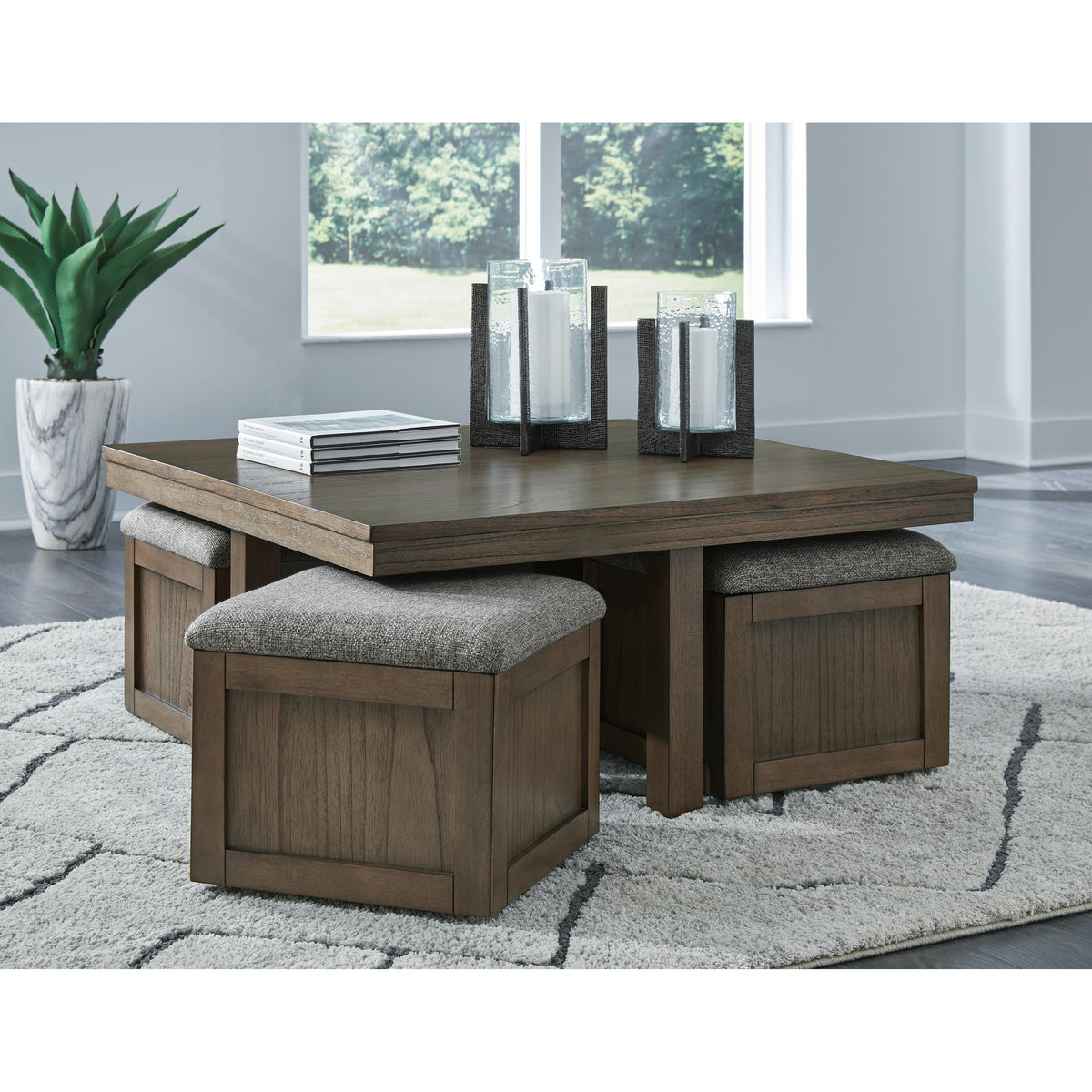 Signature Design by Ashley Boardernest T738T1 Coffee Table and 2 End T