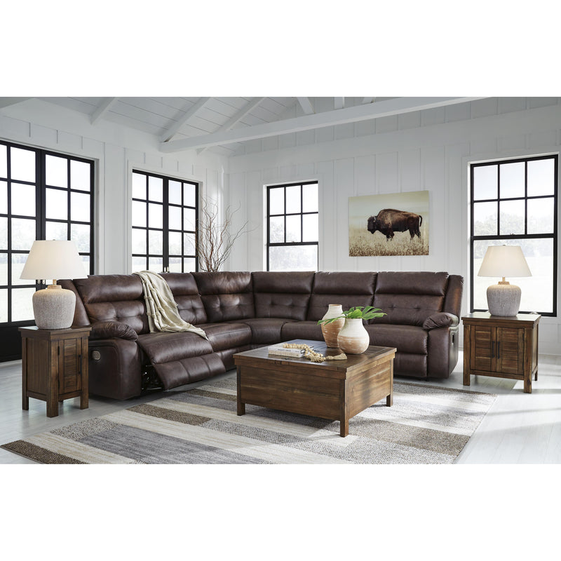 Signature Design by Ashley Punch Up Power Reclining Leather Look 5 pc Sectional 4270258/4270231/4270277/4270246/4270262 IMAGE 4