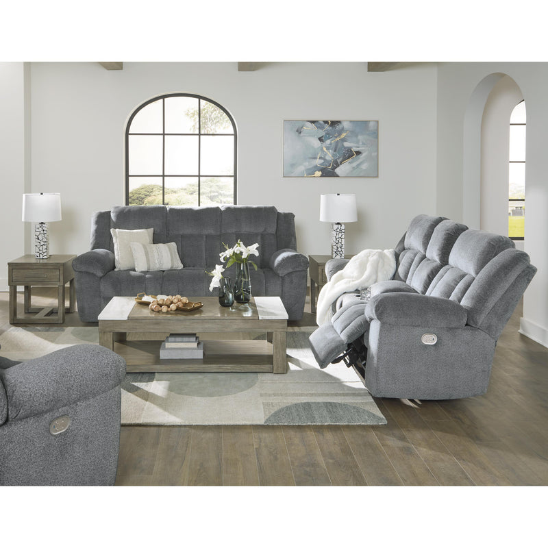 Signature Design by Ashley Tip-Off Power Reclining Fabric Loveseat with Console 6930418 IMAGE 19